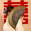 Ancient Cheongsam Fan Bamboo Rib Dance Hand Fan Portable Cherry Blossoms Folding Fan  Summer