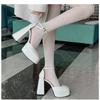 Super High Heels, Children's Beige Toe, Mary Jane's Thick Heeled Sandals, Wedding Shoes