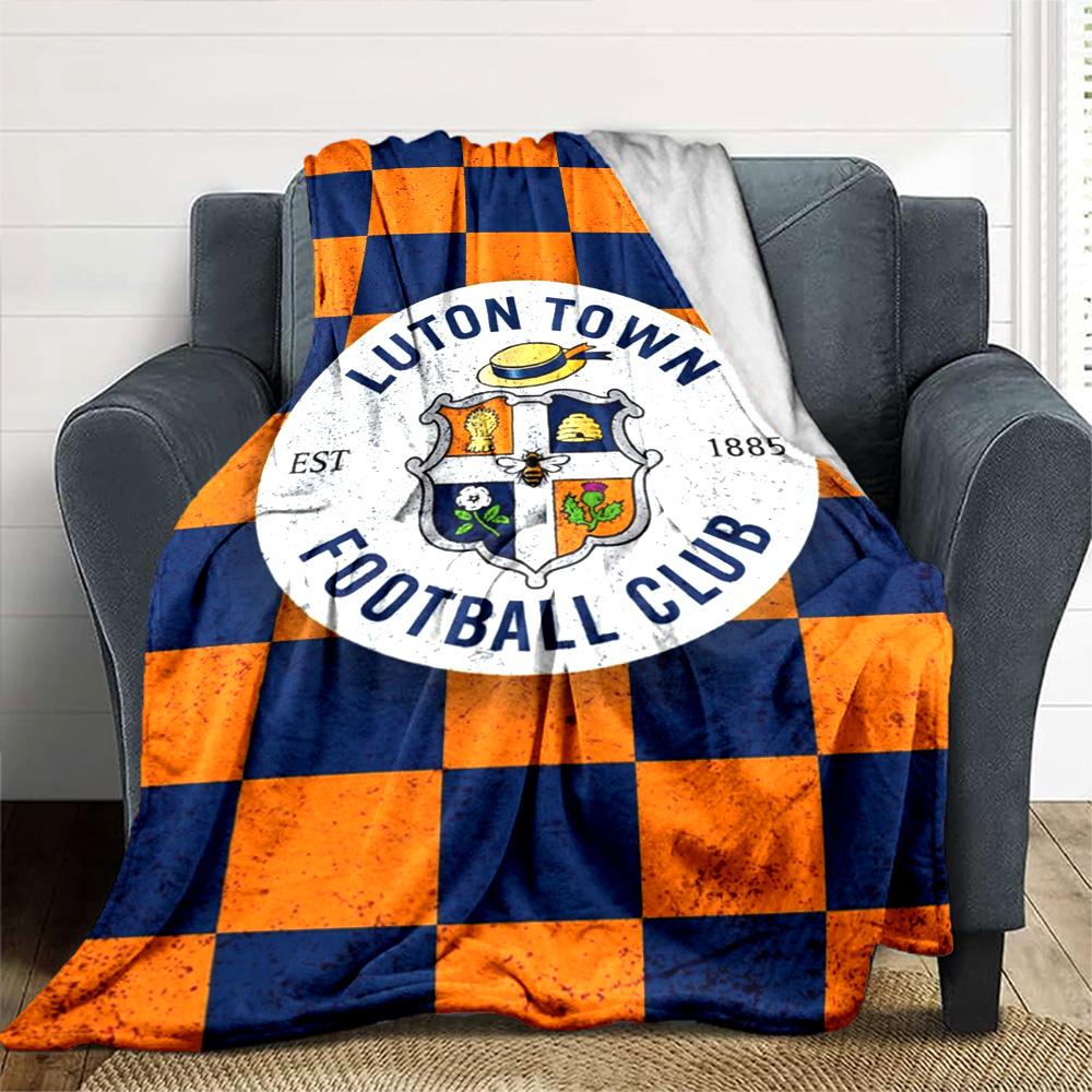 Coperta in Flanella con Stampa Luton Town FC Alta Qualità Calda Confortevole Coperta per Tutte le Stagioni Perfetta per Regali Decorazione per la Casa