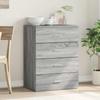 Sideboard Gray Sonoma 60 X 39 X 80 Cm Engineered Wood