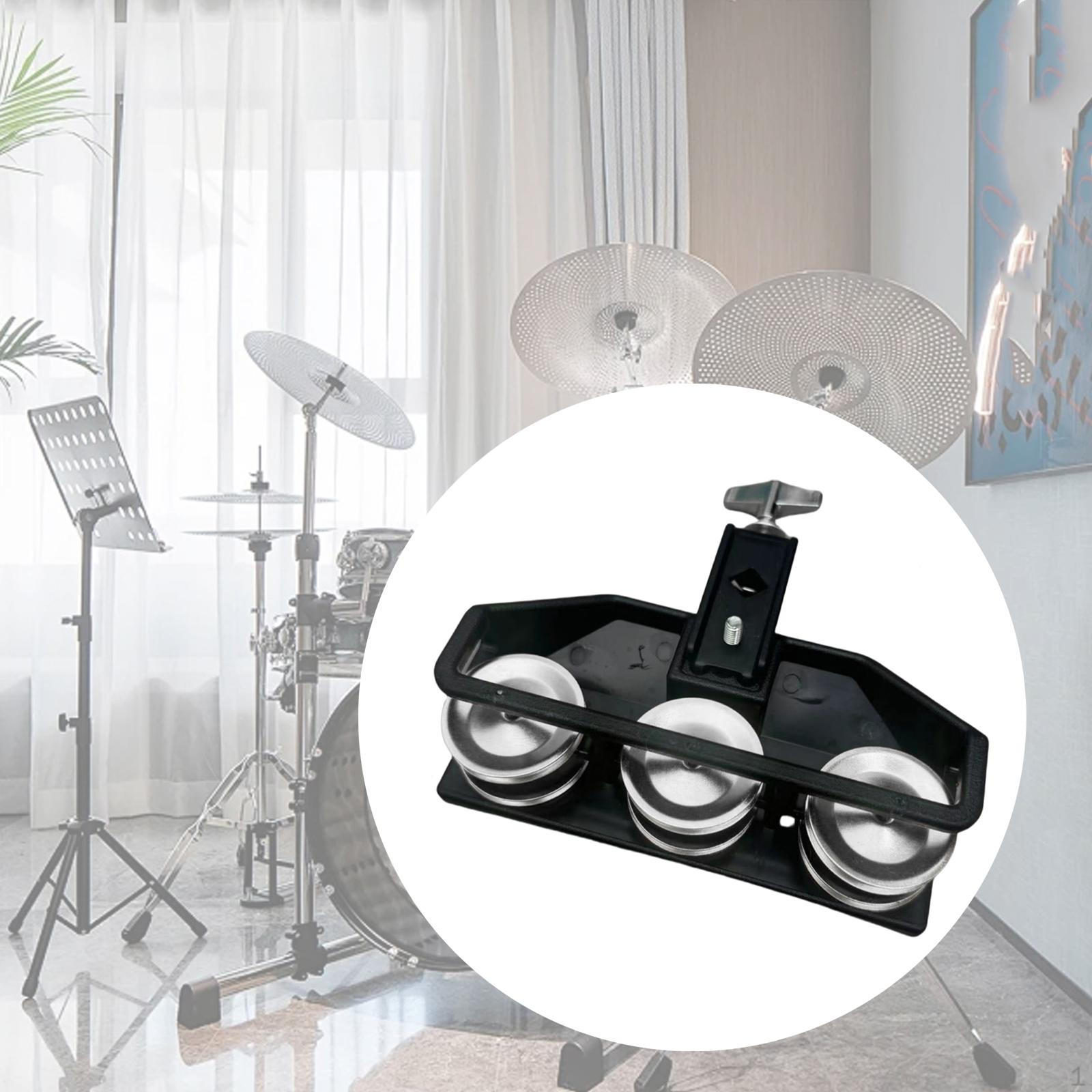 Cymbal Hi Hat Tambourine Drum Parts, Metal Mountable Istrument Accessories, Bell Piece for Kids