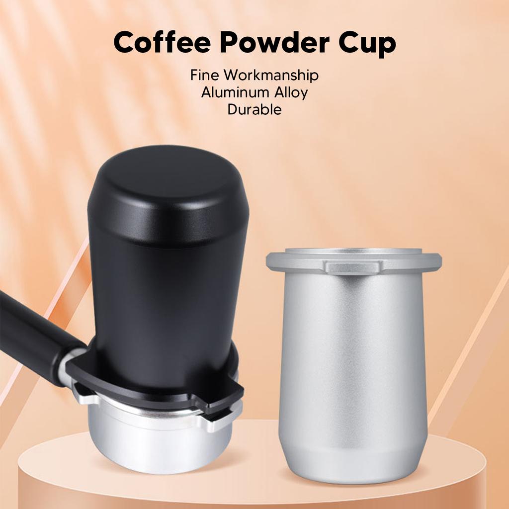 54mm Coffee Powder Feeder Coffee Powder Cup Compact Size Lightweight Aluminum Alloy Easy Cleaning Anti Flying for Home