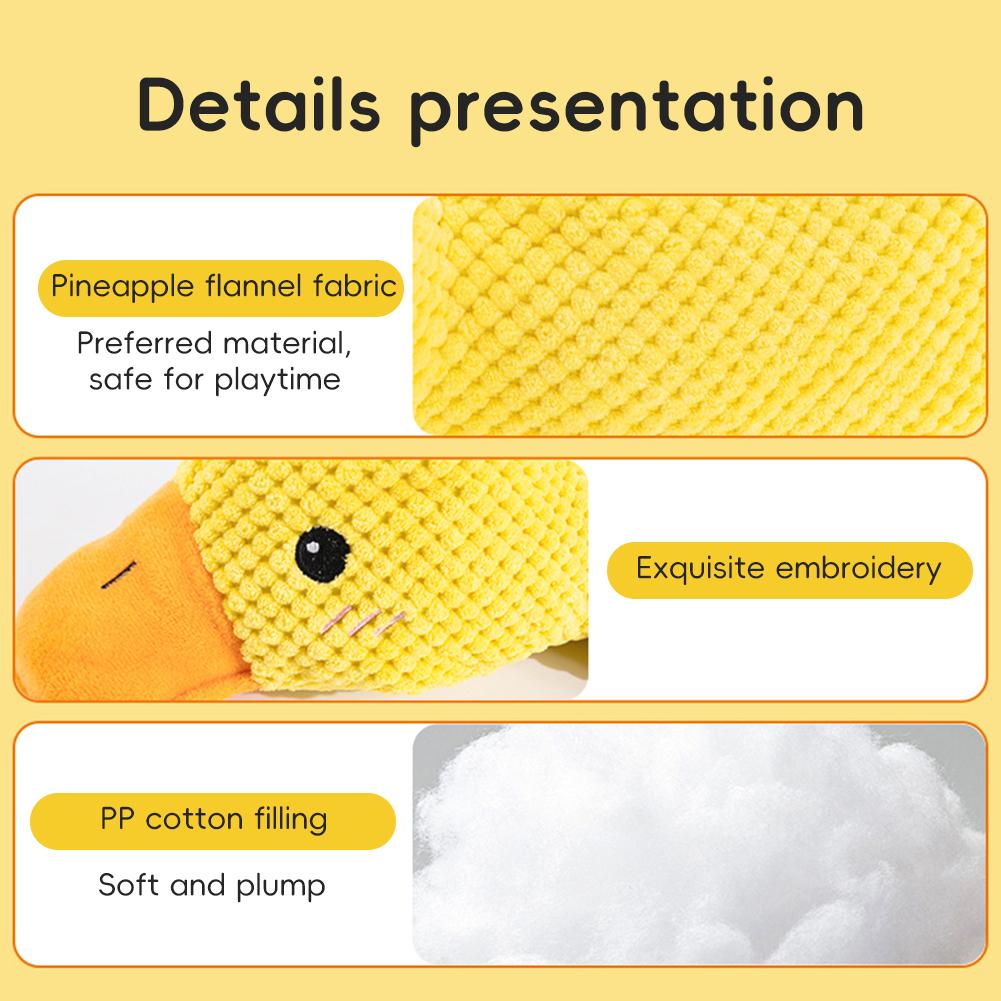 Pet Dog Grinding Tooth Interactive Toy Health Pet Sleeping Toys Durable Duck Squeak Companion Indoor Dog Toy