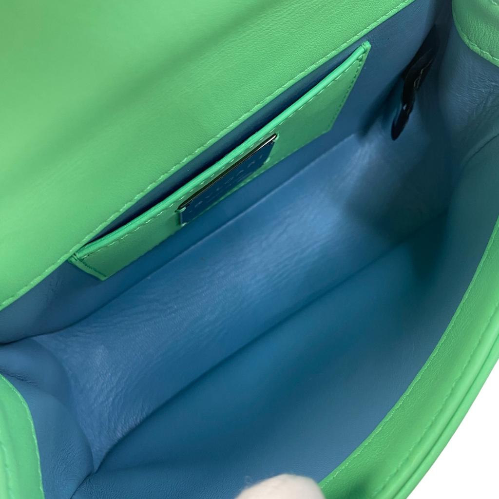 Used BVLGARIShoulder Bag green leather Women