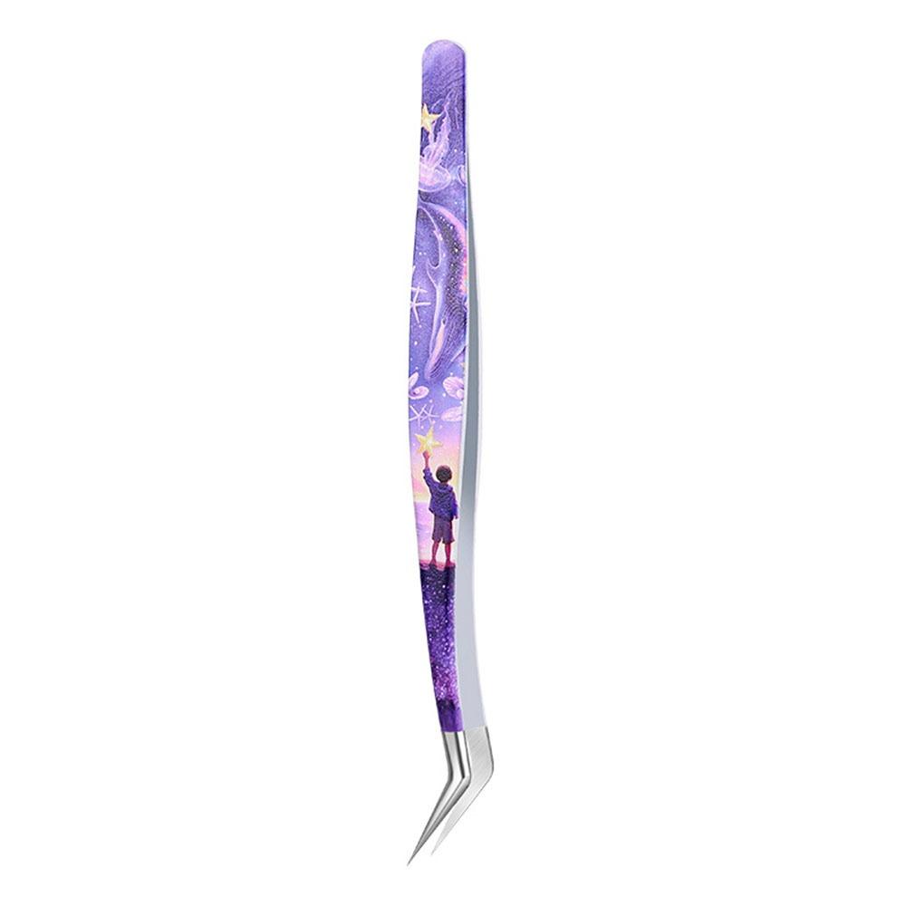 Anti-static Curved Stickers Tweezers High Precision Eyelash Curler Miniature Scene Stickers
