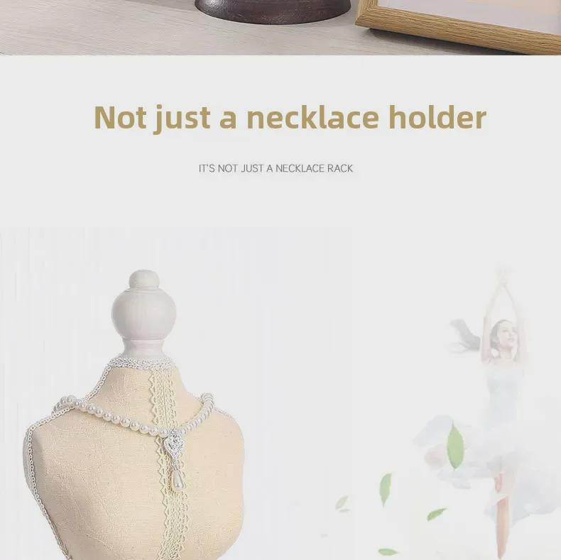 Elegant Necklace Stand: Desktop Jewelry Rack & Display