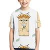 Children's Plant Pattern 3D Digital Printed Boys' Casual and Comfortable Round Neck Short Sleeved T-shirt