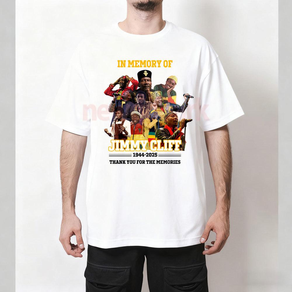In Memory of Jimmy Cliff 19442025 Thank You for The Memories Graphic T Shirts RIP Jimmy Cliff Tshirt Woman Man Fans Tops Tee S