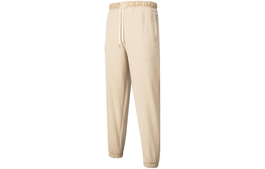 Men's Pants PUMA Knitted Sweatpants Unisex Oat Moderate Cuffed Pants