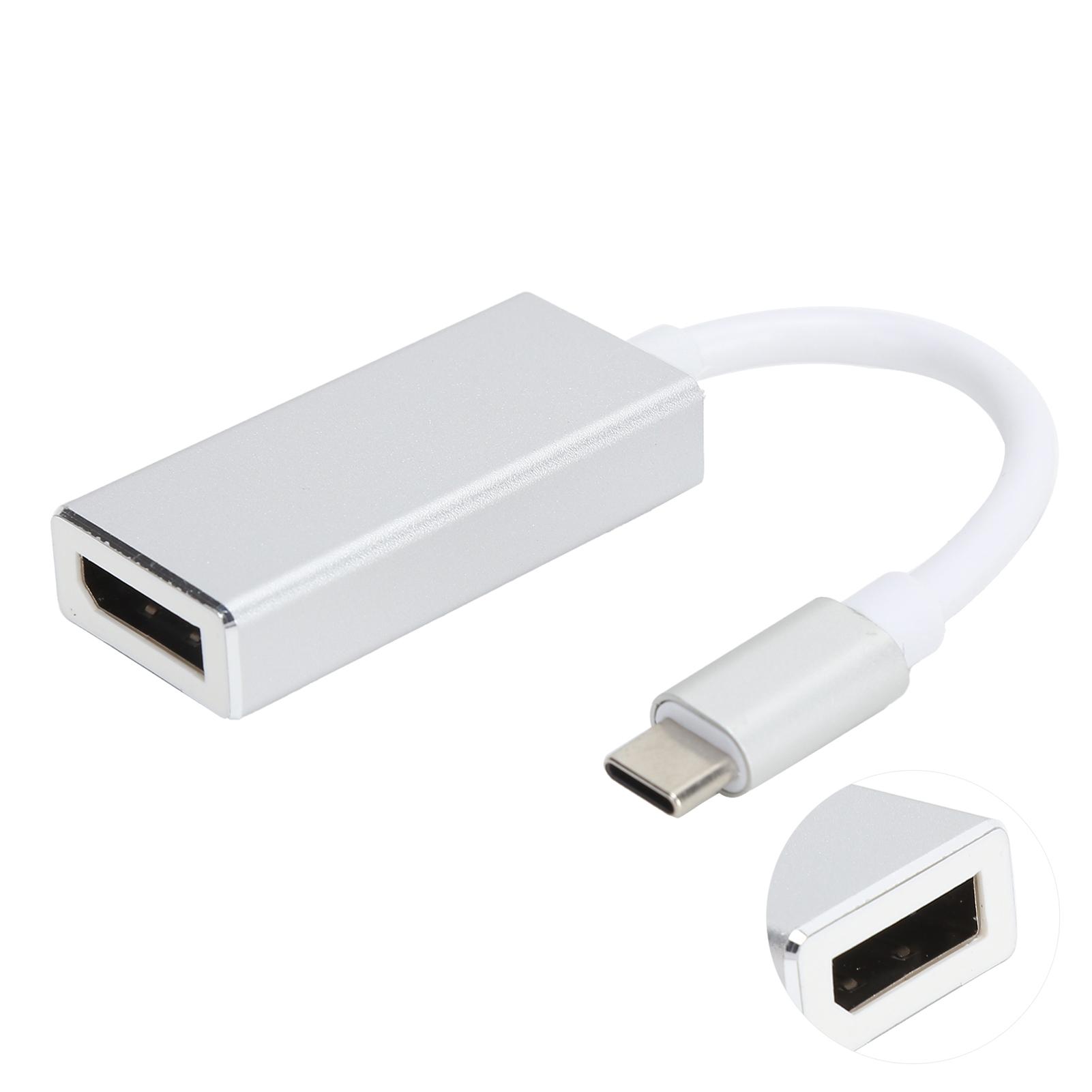 Data Cable HD Data Transfer Cable TypeC to   Adapter Cord USB 3.1 to   High Definition Data Cable(Silver )