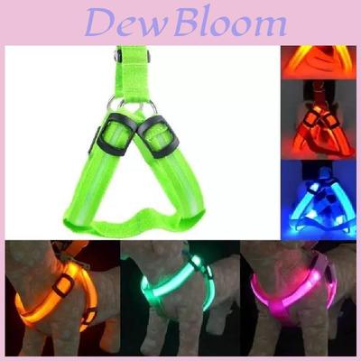 Premium Led Pet Harness For Large And Medium Dogs In Glow-in-the-dark Colors