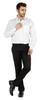 BestMan Formal Classic Button Down Cotton Shirts Inner Contrast Regular Fit Office Shirt For