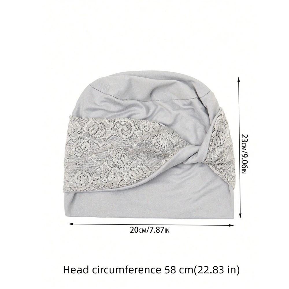 Breathable Chemo Headwear Elastic Beanie Hats Trendy Hijab Cap  for Women