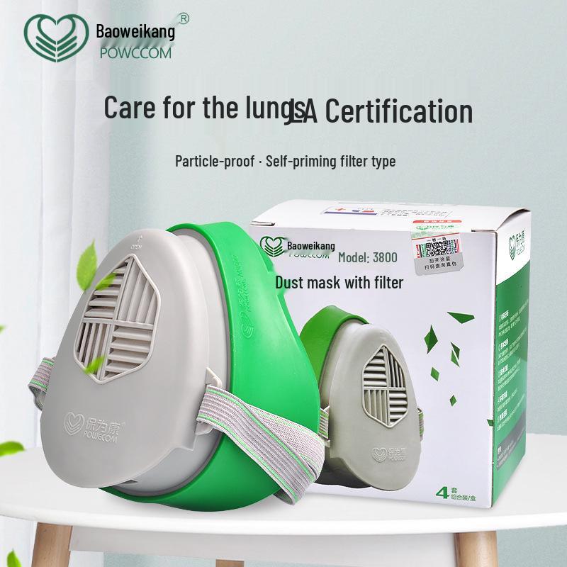 Baoweikang 3800 Industrial Dustproof Face Shield Mask for Dust and Grinding Protection