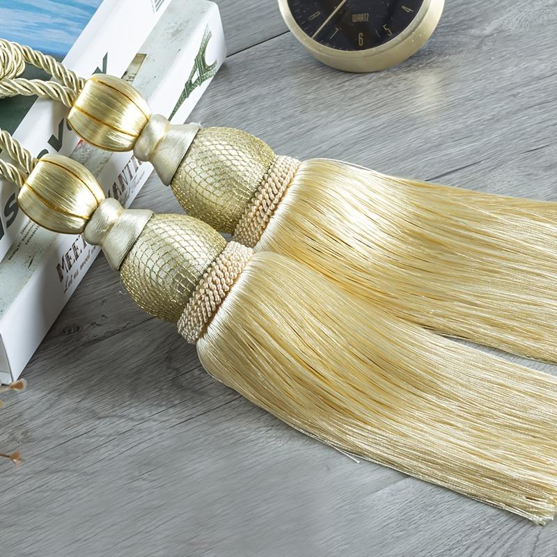 2 szt. Tassel Curtain Tieback Hanging Ball Curtain Holdback z akcesoriami do zasłon do salonu, biura, wystroju domu