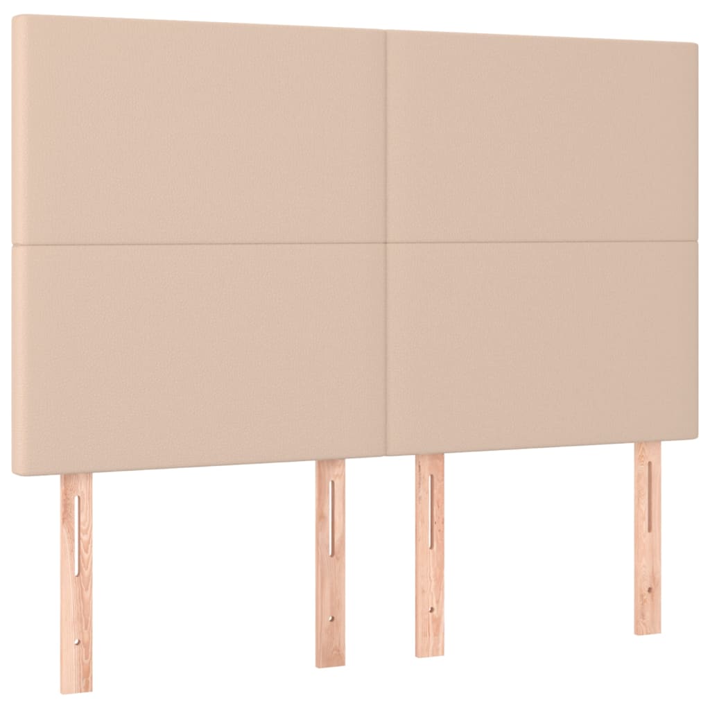 Vidaxl Letto Continentale Con Materasso, Cappuccino, Ecopelle 140X200Cm