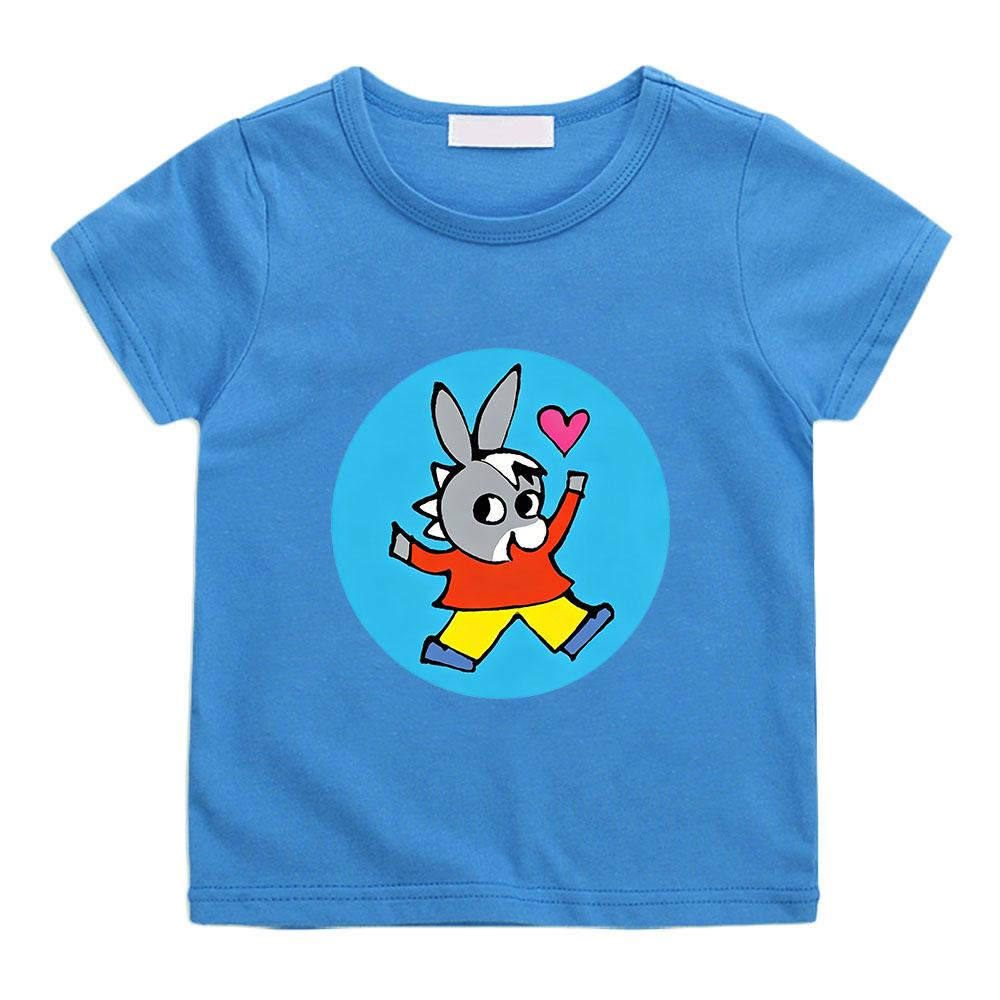 T-shirt per Bambini 100% Cotone Disegno Trotro Stampa Anime T-shirt 2-12 Anni Manica Corta Carina Ragazzi Ragazze Quotidiana Casual Toddler Estate