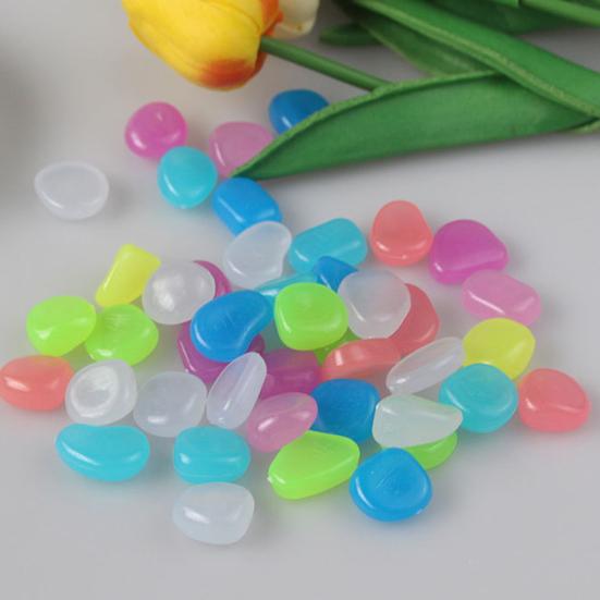 Luminous Pebbles Glow in The Dark Garden Stones Night Guide Outdoor Decorative Rocks for Pathways Fish Tanks Aquariums Backyard Landscaping Decor