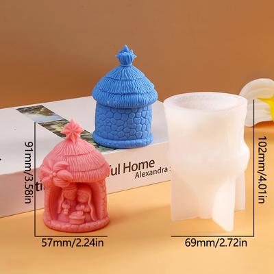 Diy nuevo molde de vela perfumada forma Irregular molde de silicona Natividad creativa