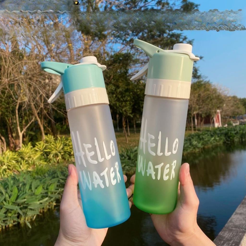 650ml Large Capacity Spray Water Bottle BPA Free Outdoor Sport Fitness Travel Drinkware Fitness Center Water Cup
