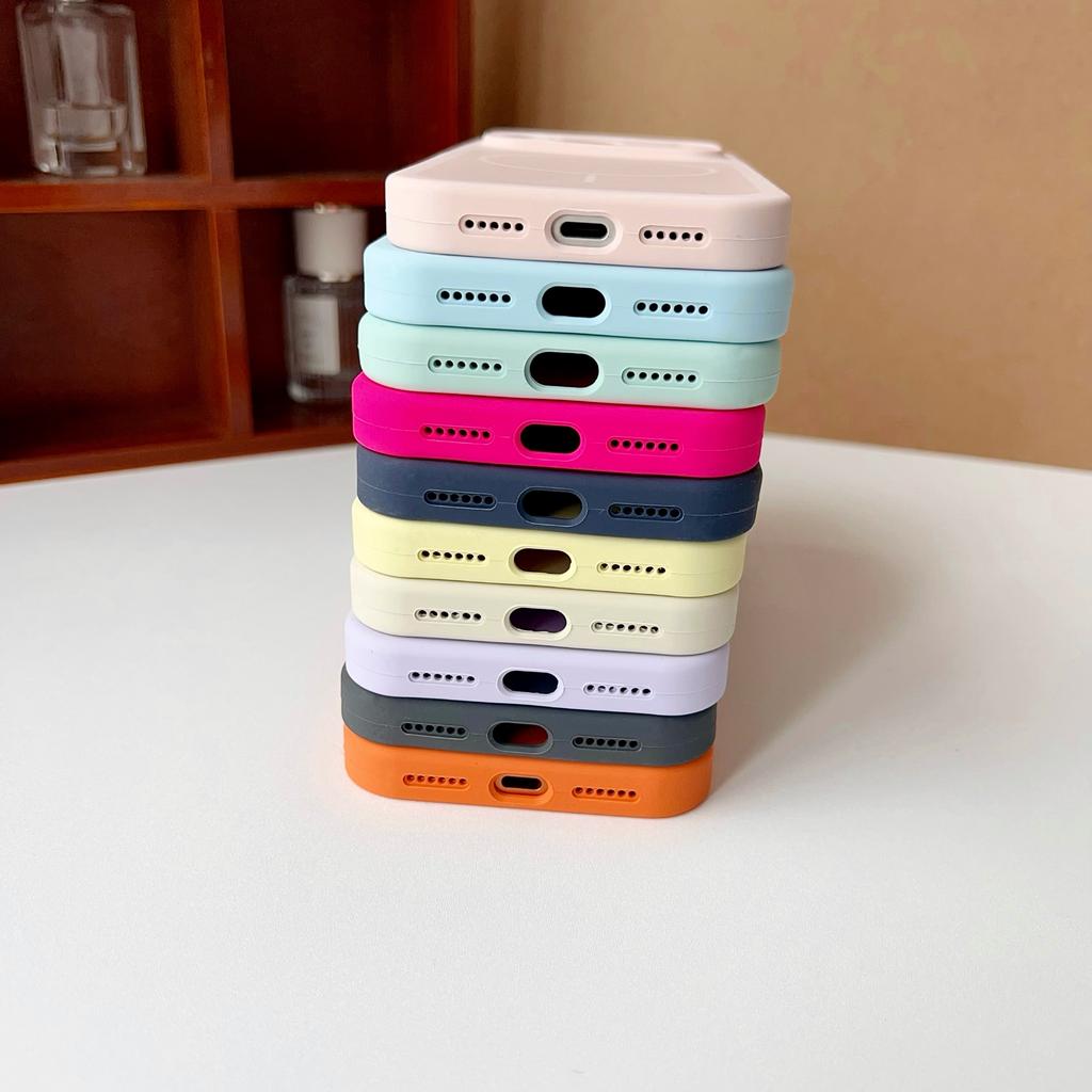 Official  Silicone Dual Color Magnetic Phone Case for IPhone 17 Pro Max 17pro for Magsafe Wireless Charge Soft Cover