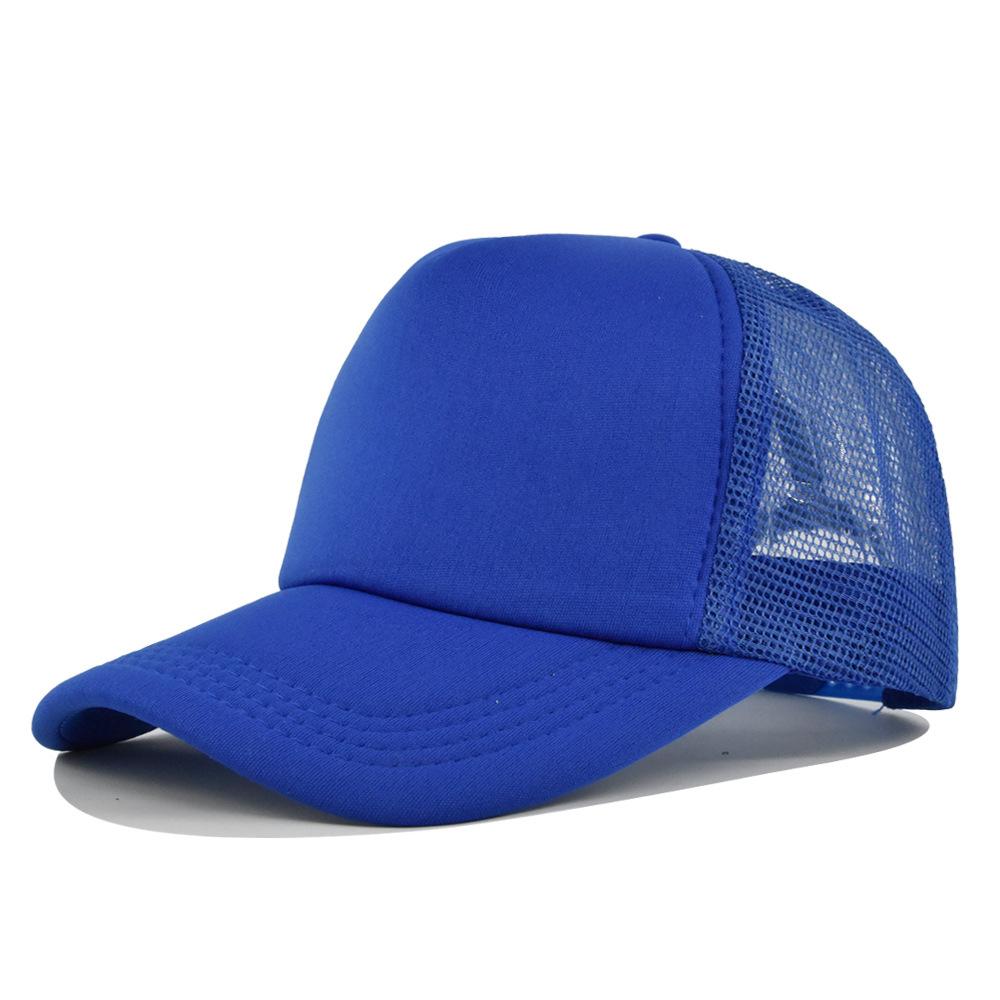 1PC Fashion Unisex Plain Baseball Cap Adjustable Trucker Flat Visor Cap Snapback Mesh Curved Men Women Casual Sun Summer Hat