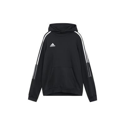 adidas Ss23 Einfarbiges Logo-Print-Kapuzenpullover Herren Kapuzenpullover Schwarz GM7341-BLACK