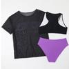 Women's Plus Size Swimsuit Outdoor Beach Bikini Set Printed Mesh Bikini Cover Up Three Piece Set For Women
