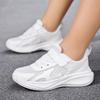 Boys' Non-slip Mesh Running Shoes - Soft Sole, White, for Spring & Autumn School Sports.