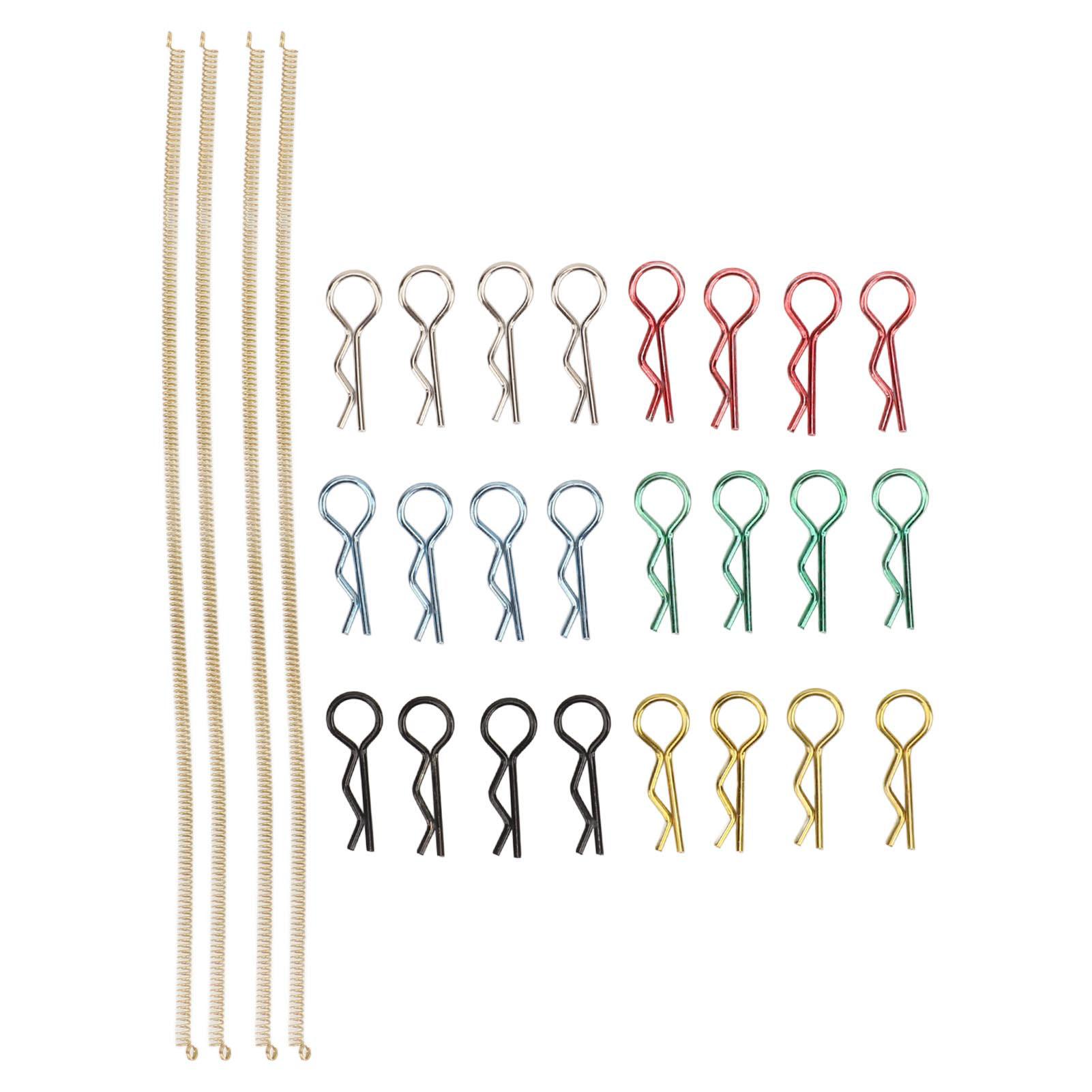 

RC Body Shell Clip Clip Заміна мотузки Металеве залізо RC Body Shell Clip R Pins зі сталевою мотузкою проти втрати fo 150mm / 5.9in