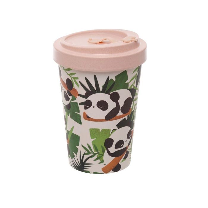 Mug de voyage - EDEN - Panda Tropical - 400 ml - Sans BPA - Compatible lave-vaisselle