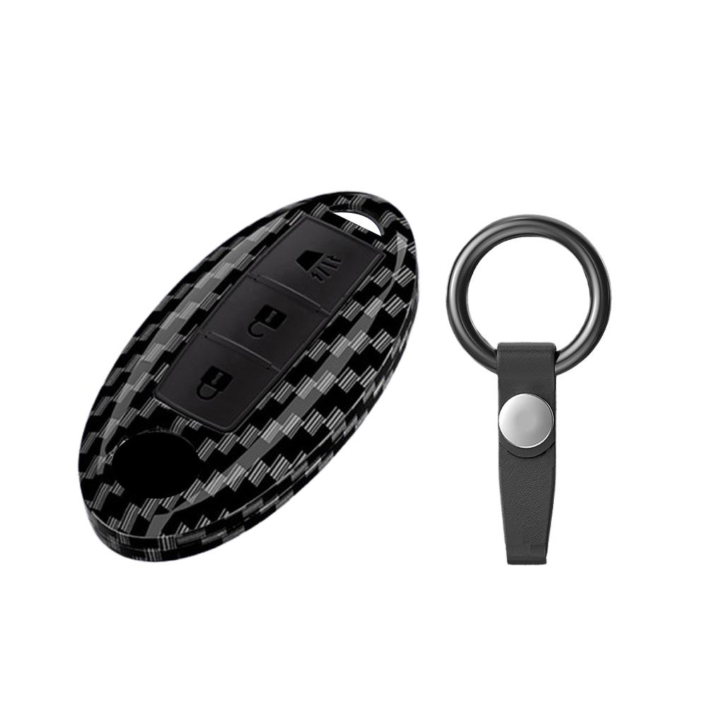 ABS Carbon Fiber Car Key Case Cover For Qashqai X-Trail T32 T31 Juke J10 J11 Kicks Tiida Pathfinder Note Infiniti
