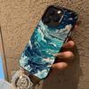 Japanese Ukiyo-e Wave Phone Case Is Suitable for iPhone 16 15 14 13 12 11 Pro/ Max/Plus Anti-fingerprint Shock-proof Rear Cover