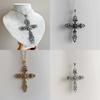Dark Gothic Cross Pendant Necklace For Men And Women With Zinc Alloy Chain Jewelry Accessory
