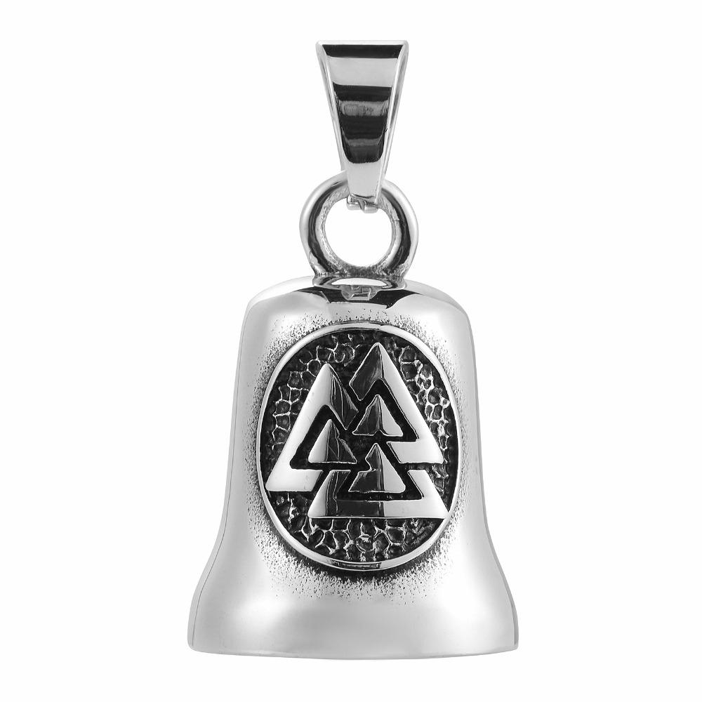 Vikings Tinkle Bell Pendant 316L Stainless Steel Band Party Punk Nordic Viking Necklace