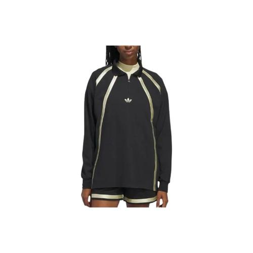 adidas Originals Rugby Long Sleeve Polo Shirt Unisex Black