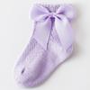 0-5Years Newborn Baby Girls Socks With Bows Breathable Toddlers Girl Short Socks Hollow Out Kids Infant Princess Cute Socks