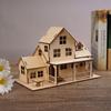 Castle 3D Wooden Puzzle Villa House Bamboo DIY Ferris Wheel Modle Educational   Gifts