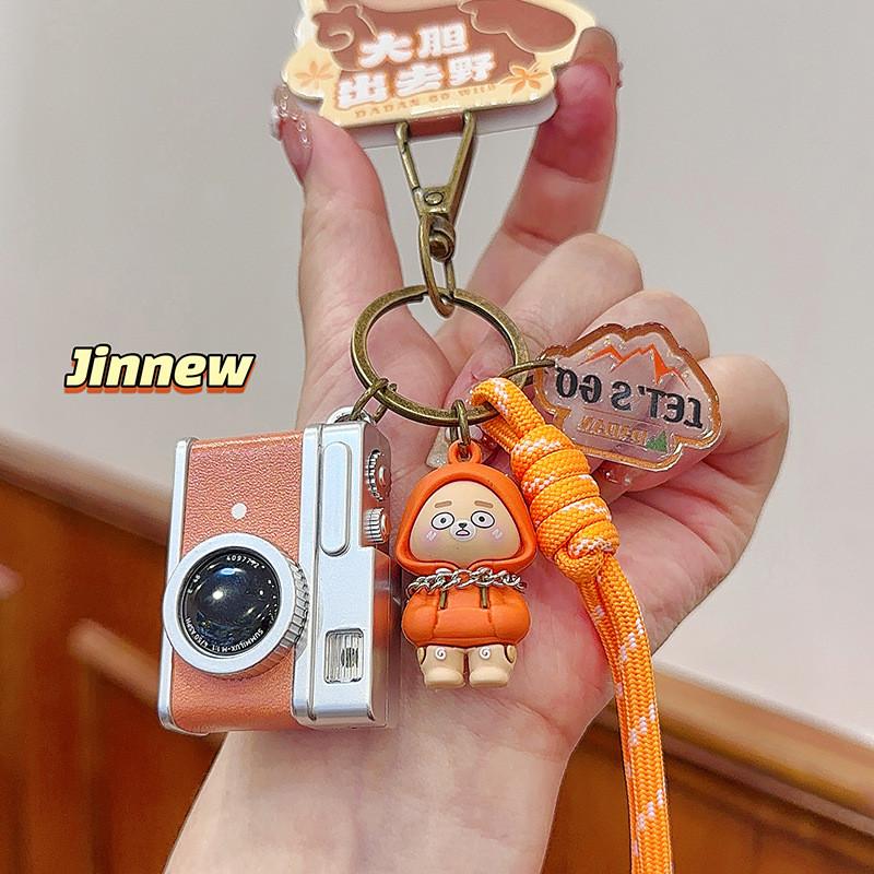 Camera Combination Bear Cute Keychain Pendant Trendy Student Pendant Bag