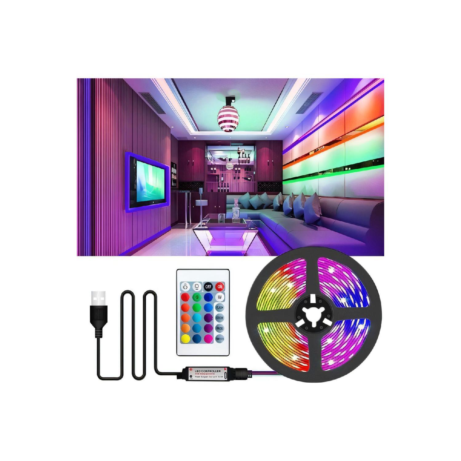 

Tv Back Ambiance Rgb Strip Led Set Operates With 3 Meters Usb Controlled чистый