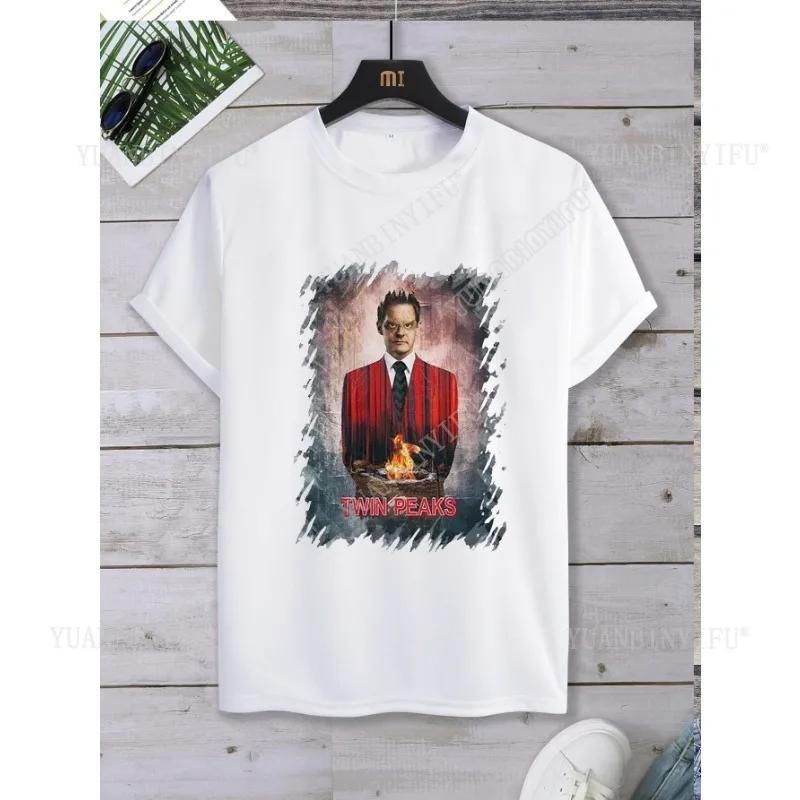 Hipster Twin Peaks Printed Unisex Shirt Loose T-shirt Top Short Sleeve O-neck Street Hot Sale