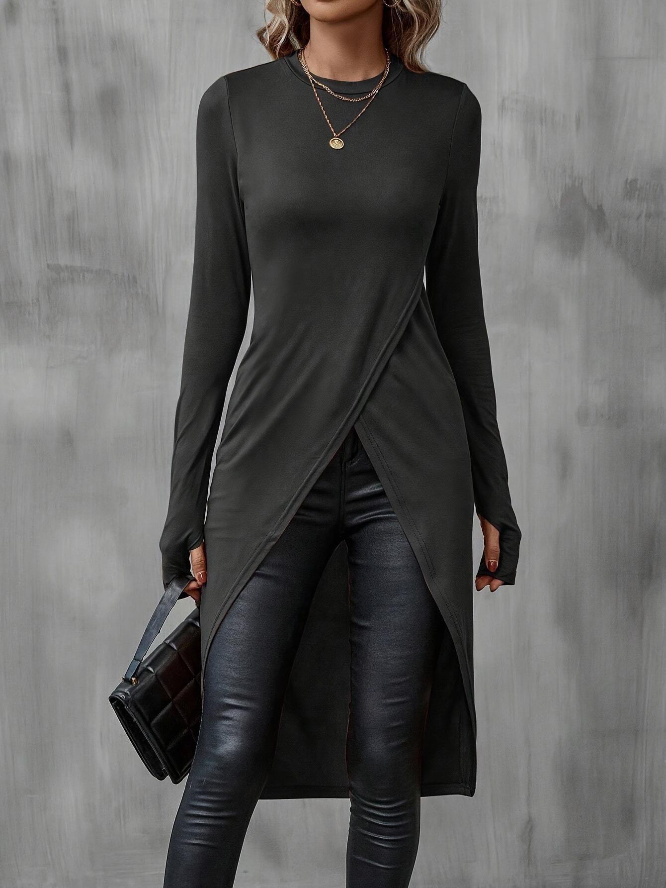 Extended Length Retro Design Women s T-shirt with Literary Style Small чёрный