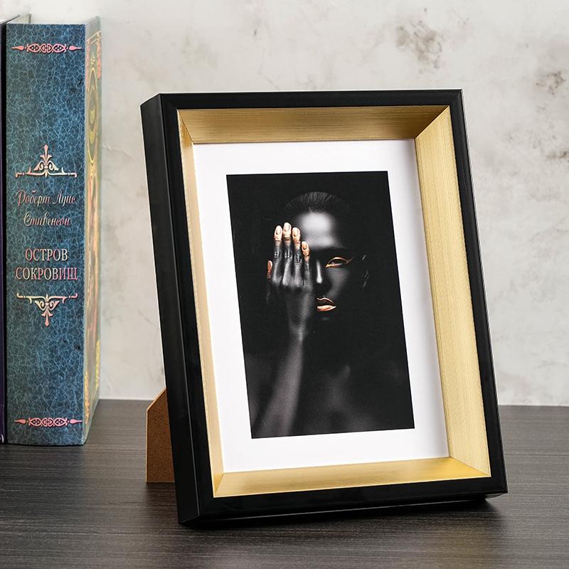 

ретро черно-золотая подставка для фоторамки 6 дюймов, 8 дюймов, 10 дюймов фото А4 рамка-украшение Настенная высококлассная художественная рамка 6inches.phot10x15cm