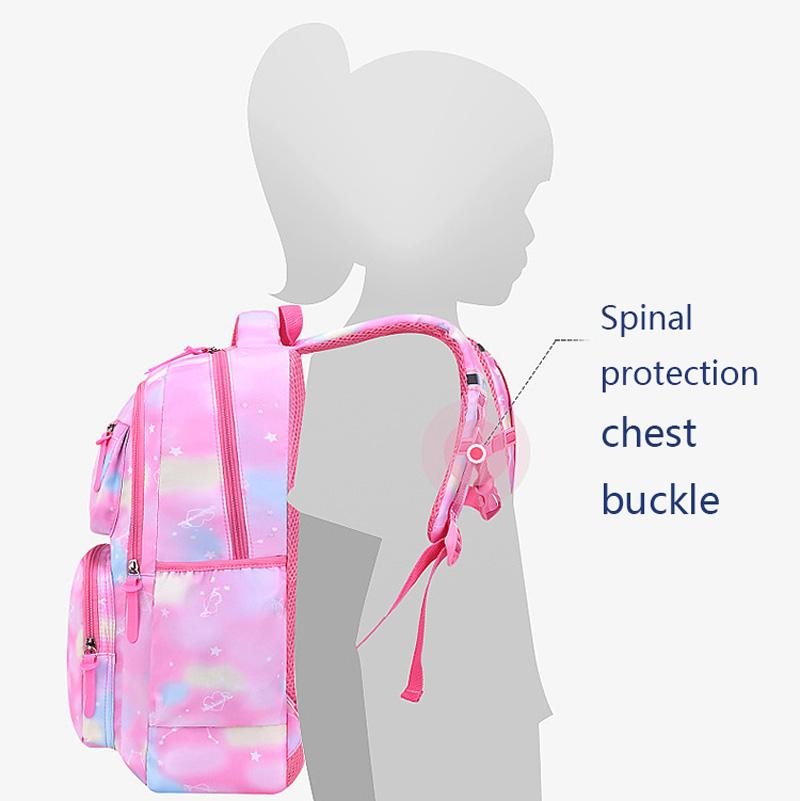Children Girl Backpack School Bag Pink For Kid Child Teenage Schoolbag Primary Kawaii Cute Waterproof