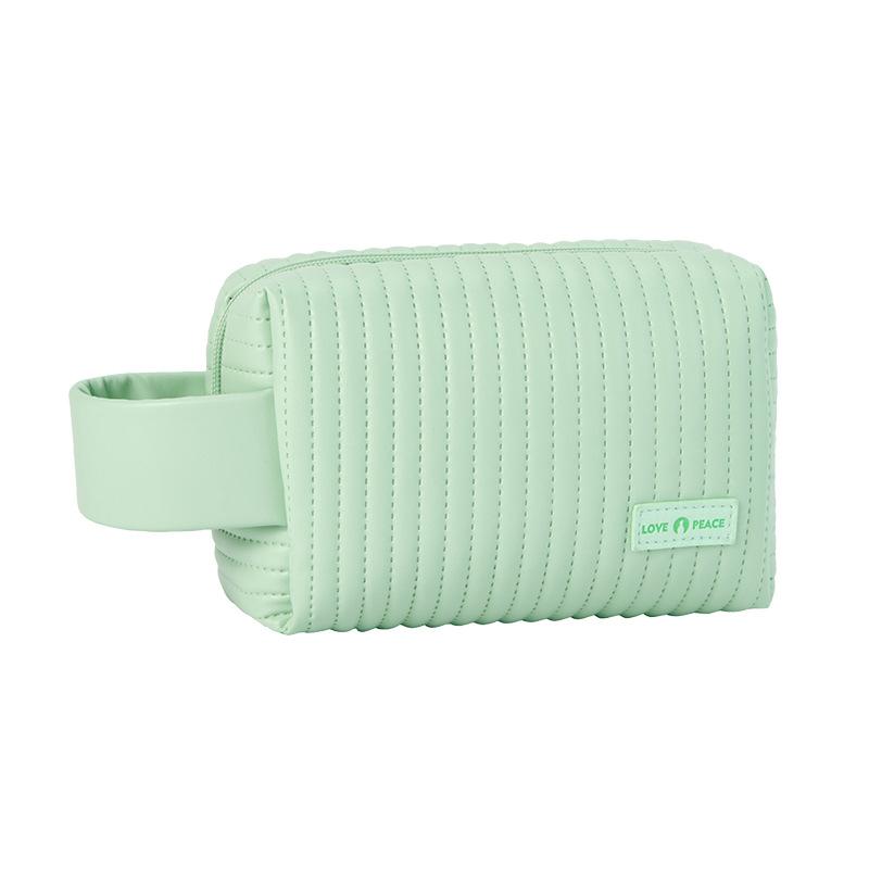 

Lady Cosmetic Bag Women PU Makeup Bag Waterproof Toiletry Travel Wash Pouch Beauty Case Portable Storage Bag Organizer Gifts New світло-зелений колір