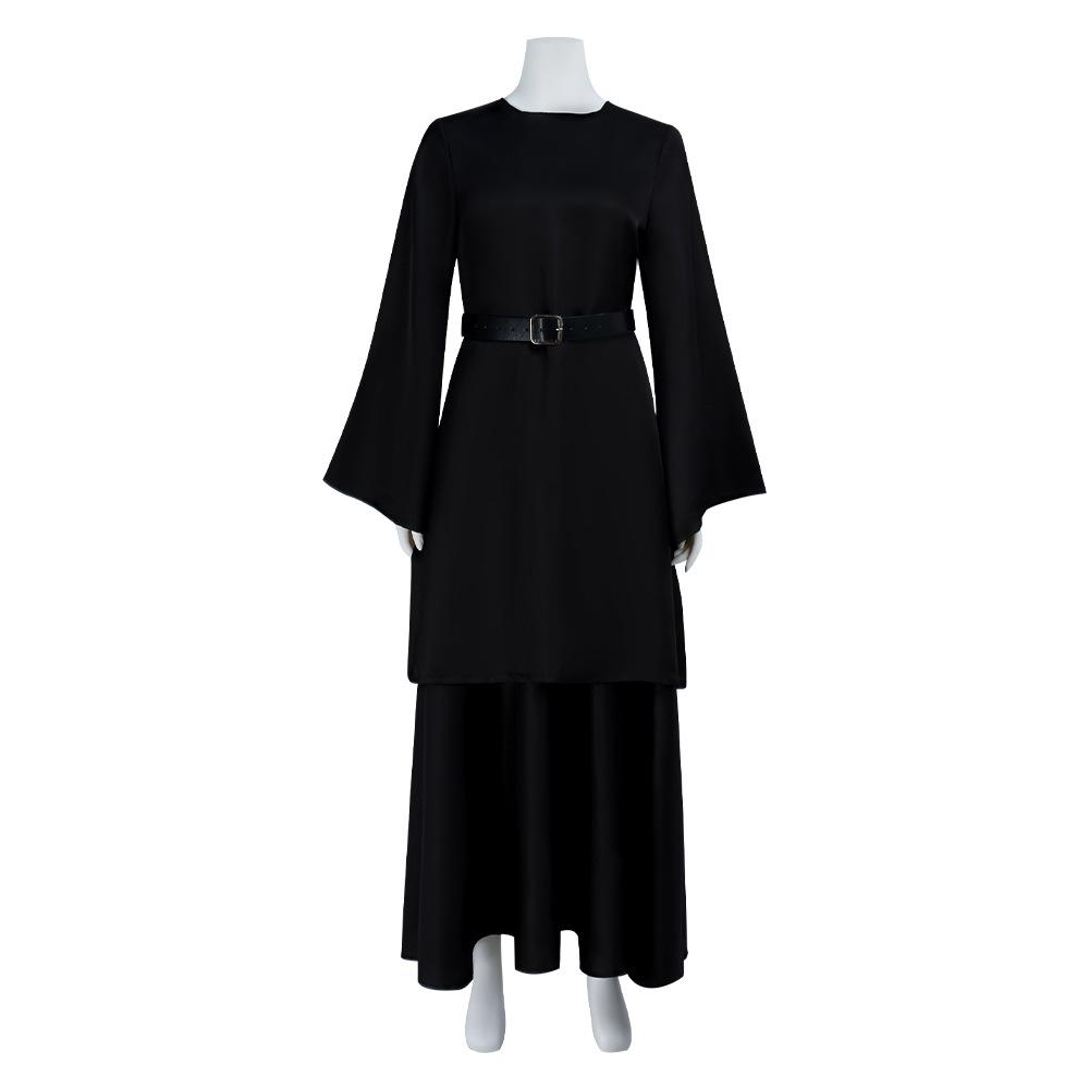 Plus Size Halloween Scary Nun Cosplay Costume for Women - Horror Church Dress Outfit with Wimple & Coif for Spooky Party