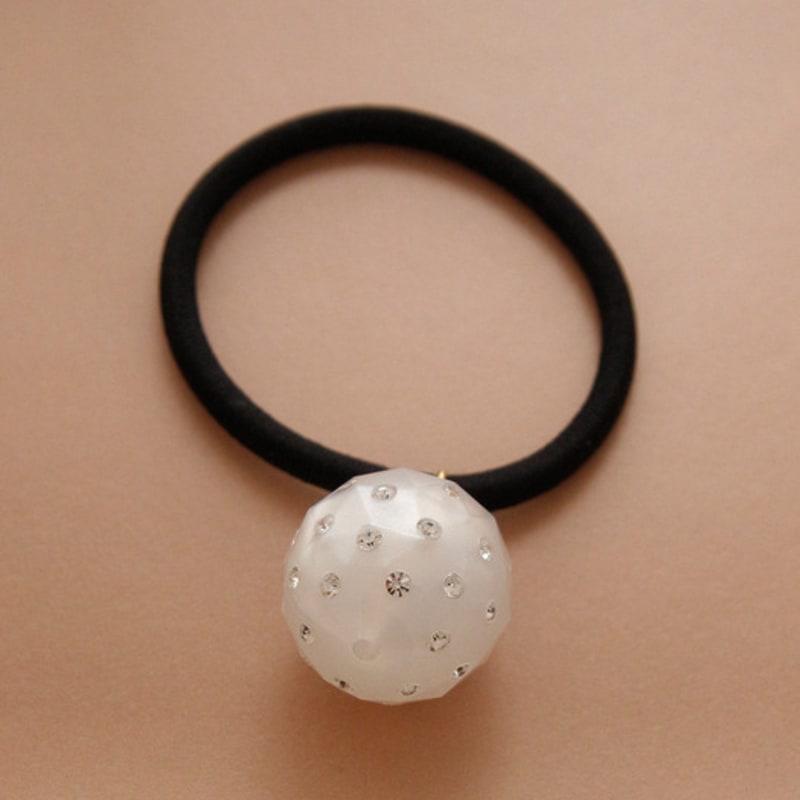 

J.Lauren Белый кубический шарик подвеска резинка для волос H01183 single type