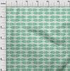 oneOone Cotton Poplin Green Fabric Asian Block Print Diy Clothing Quilting Fabric Print Fabric By Yard 42 Inch