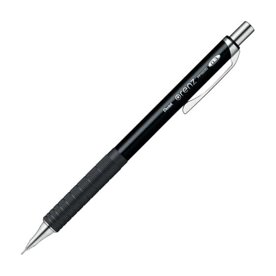Pentel Orenz Metal Grip 0.3mm Mechanical Pencil, Black, Unbreakable Lead, Knurled Grip, Low Center of Gravity Design, Orenz System Protects Lead