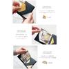 [FRANK GERALD] Wallet Bifold Genuine Leather Mini Wallet Thin Small Compact Money Clip Card Holder Coin Purse Men's (jet Black)